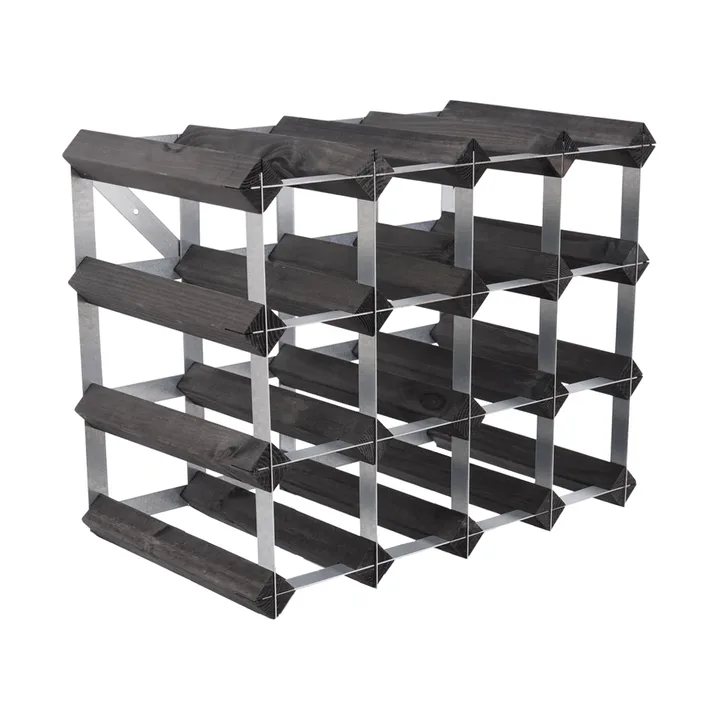 The Swedish Wine Rack Factory vinstativ montert - 16 flasker-svart furu - The Swedish Wine Rack Factory