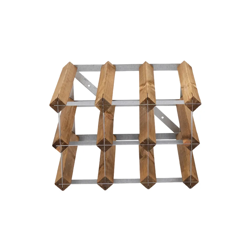 The Swedish Wine Rack Factory vinstativ montert, 9 flasker-lyst furu The Swedish Wine Rack Factory