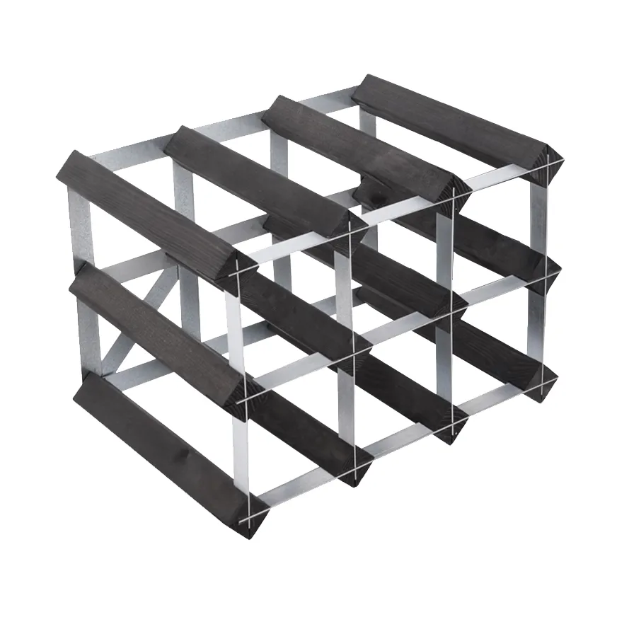 The Swedish Wine Rack Factory vinstativ montert, 9 flasker-svart furu The Swedish Wine Rack Factory