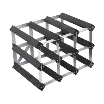 The Swedish Wine Rack Factory vinstativ montert - 9 flasker-svart furu - The Swedish Wine Rack Factory