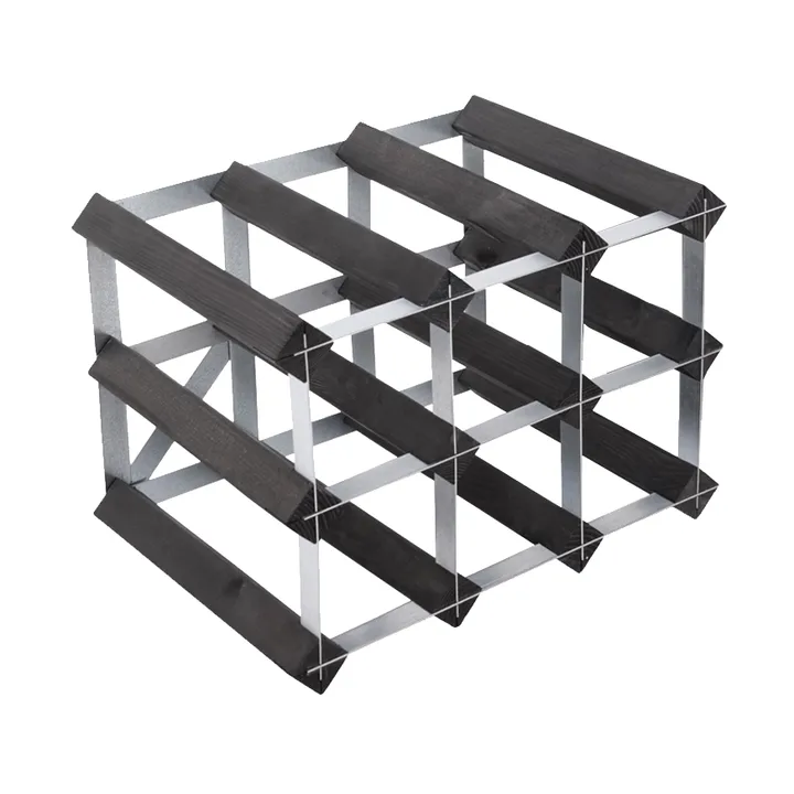 The Swedish Wine Rack Factory vinstativ montert - 9 flasker-svart furu - The Swedish Wine Rack Factory