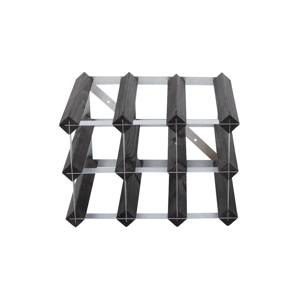 The Swedish Wine Rack Factory vinstativ montert, 9 flasker-svart furu The Swedish Wine Rack Factory