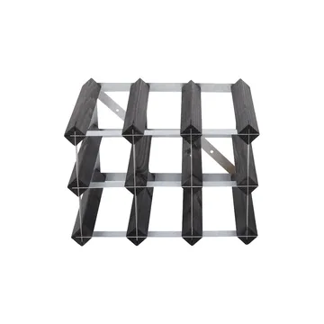 The Swedish Wine Rack Factory vinstativ montert - 9 flasker-svart furu - The Swedish Wine Rack Factory