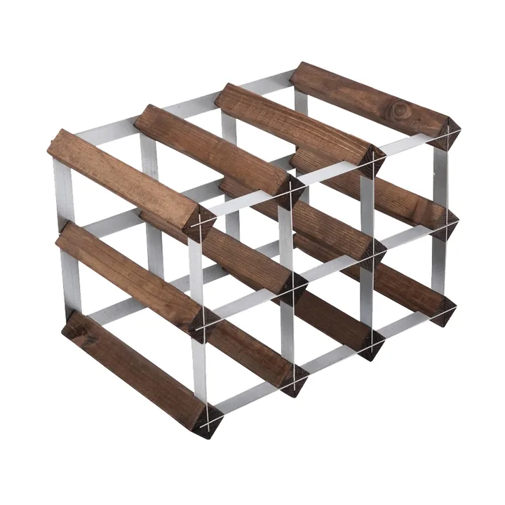 The Swedish Wine Rack Factory vinstativ montert - 9 flasker–mørk furu - The Swedish Wine Rack Factory