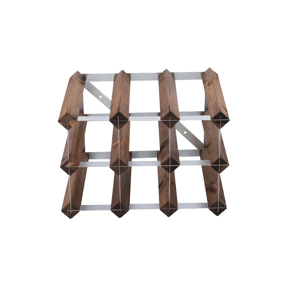 The Swedish Wine Rack Factory vinstativ montert, 9 flasker–mørk furu The Swedish Wine Rack Factory