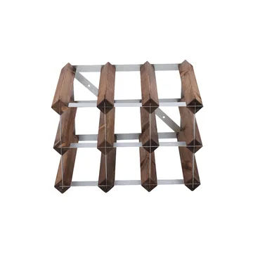 The Swedish Wine Rack Factory vinstativ montert - 9 flasker–mørk furu - The Swedish Wine Rack Factory