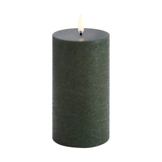 LED Blokklys Ø7,8x15 cm Rustikk - Olivengrønn - Uyuni Lighting