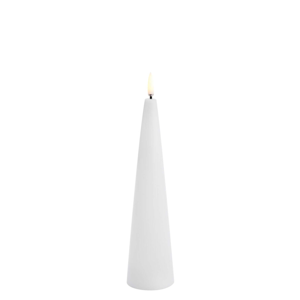 Uyuni - Kjeglelys LED 5,8x21,5 cm Nordic Hvit/Smooth Lighting