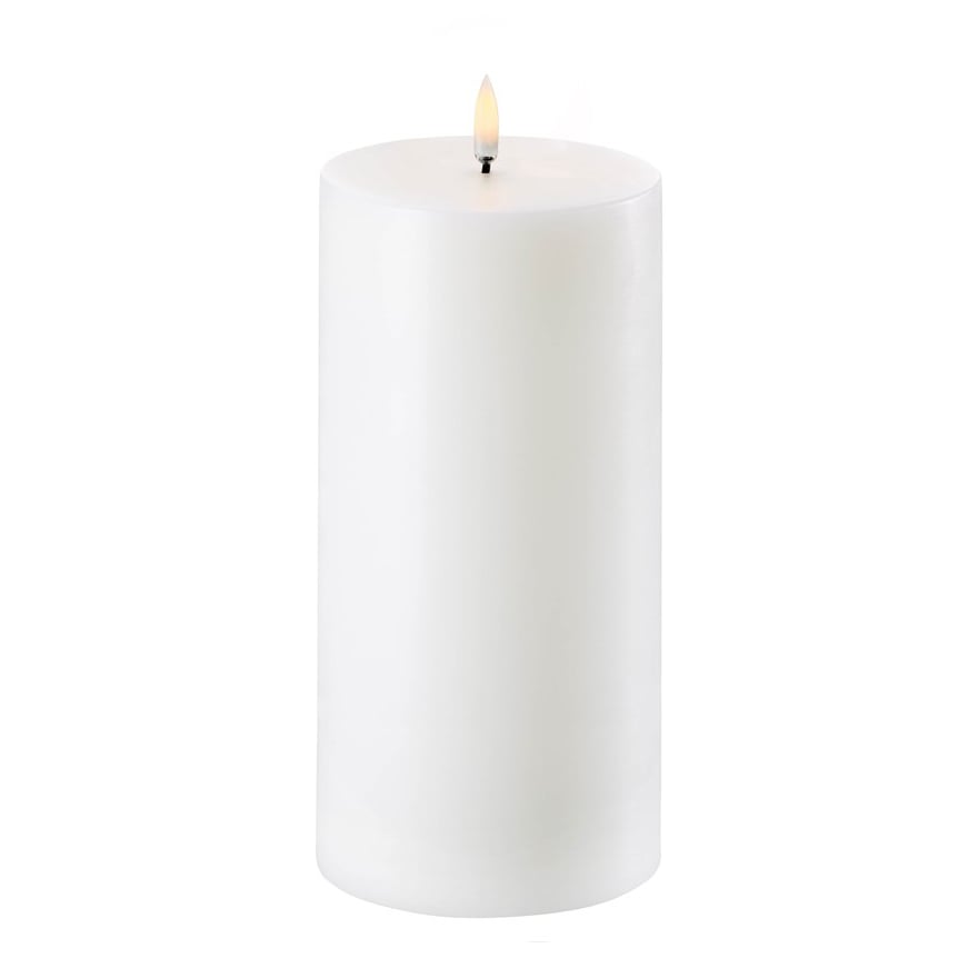 Uyuni - Søyle Stearinlys LED 10,1x20 cm Nordic White Lighting