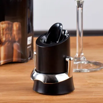 Vacuvin champagneforsegler og serverer - Svart - Vacuvin