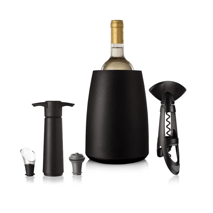 Vacuvin Elegant Plus vinsett - Svart, 5 deler - Vacuvin