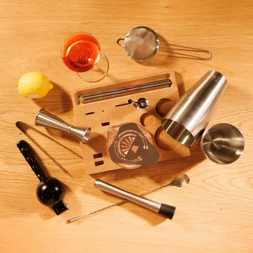 Vacuvin Mixologist Bar In a Box cocktailsett - Rustfritt stål, 14 deler - Vacuvin