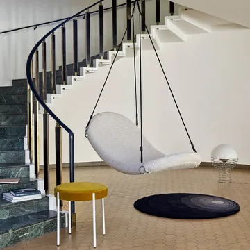 Luna teppe rundt - Dark sand, 120 cm - Verpan