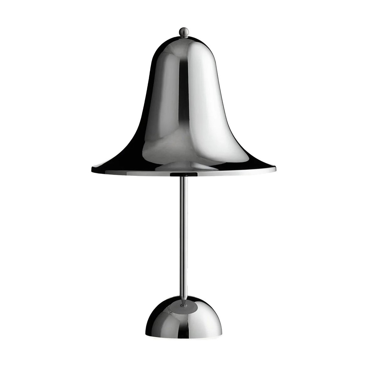 Verpan - Pantop Portable Table Lamp, Chrome , Incl. 1,5W LED - Bærbare lamper - Verner Panton - Sølv
