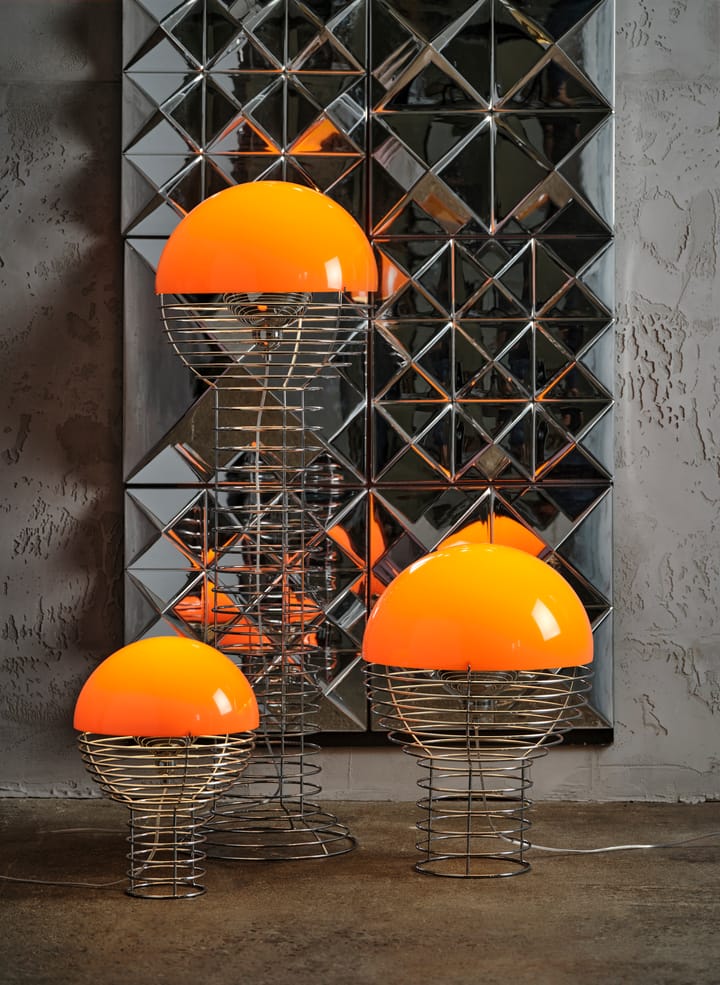Wire bordlampe Ø 30 cm, Chrome-orange Verpan