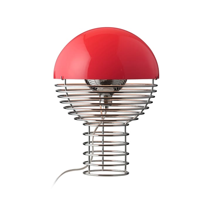 Wire bordlampe Ø 30 cm, Chrome-red Verpan