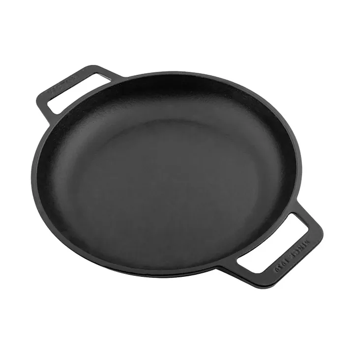 Stekepanne støpejern flat to håndtak emaljert - Ø25 cm - Victoria