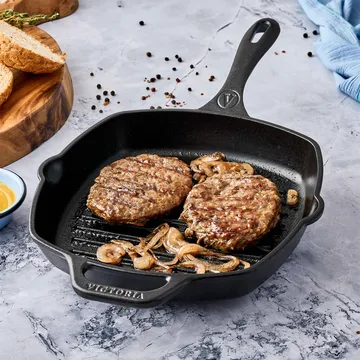 Victoria firkantet grillpanne støpejern enameled - 44,1x28,4 cm - Victoria