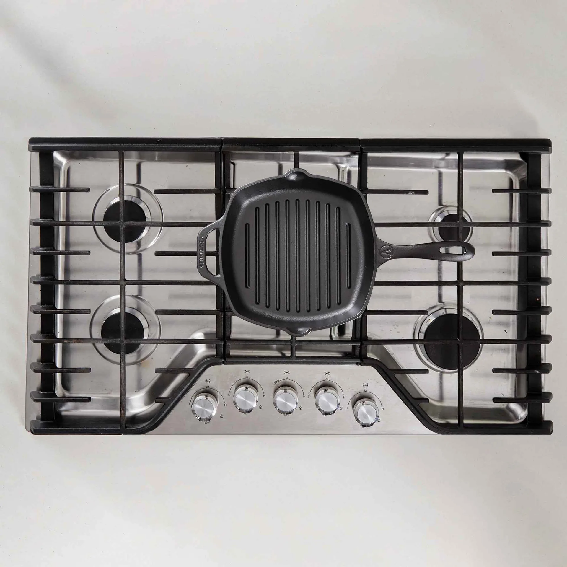 Victoria firkantet grillpanne støpejern enameled, 44,1x28,4 cm Victoria