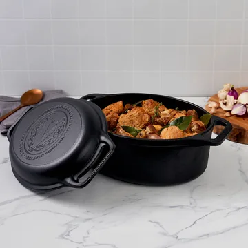 Victoria gryte og brødform støpejern enameled - 2 deler - Victoria