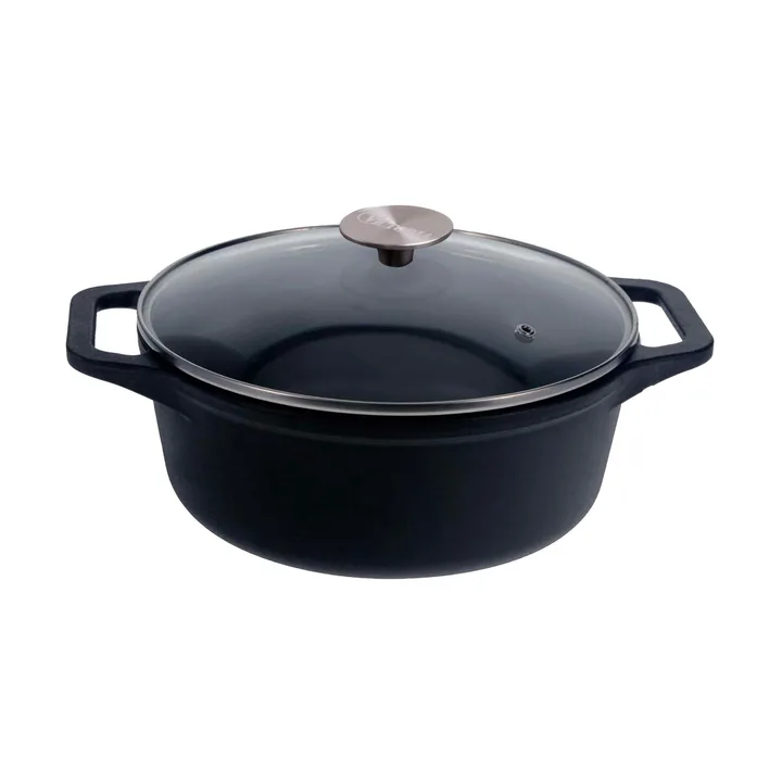 Victoria gryte støpejern glasslokk pre-seasoned - 3,8 l - Victoria