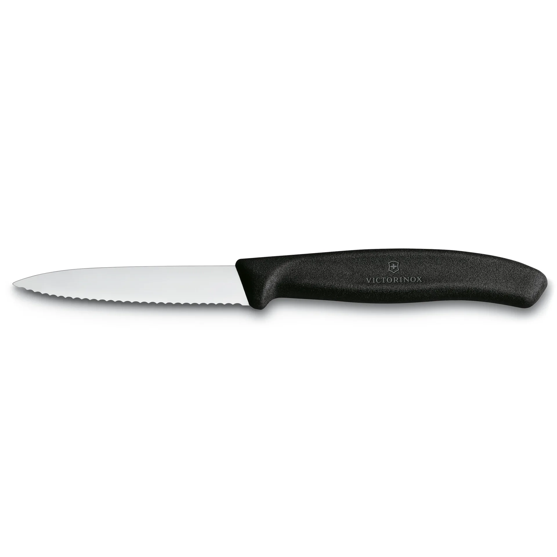 Swiss Classic grønnsaks- og skrellekniv 8 cm, Svart Victorinox
