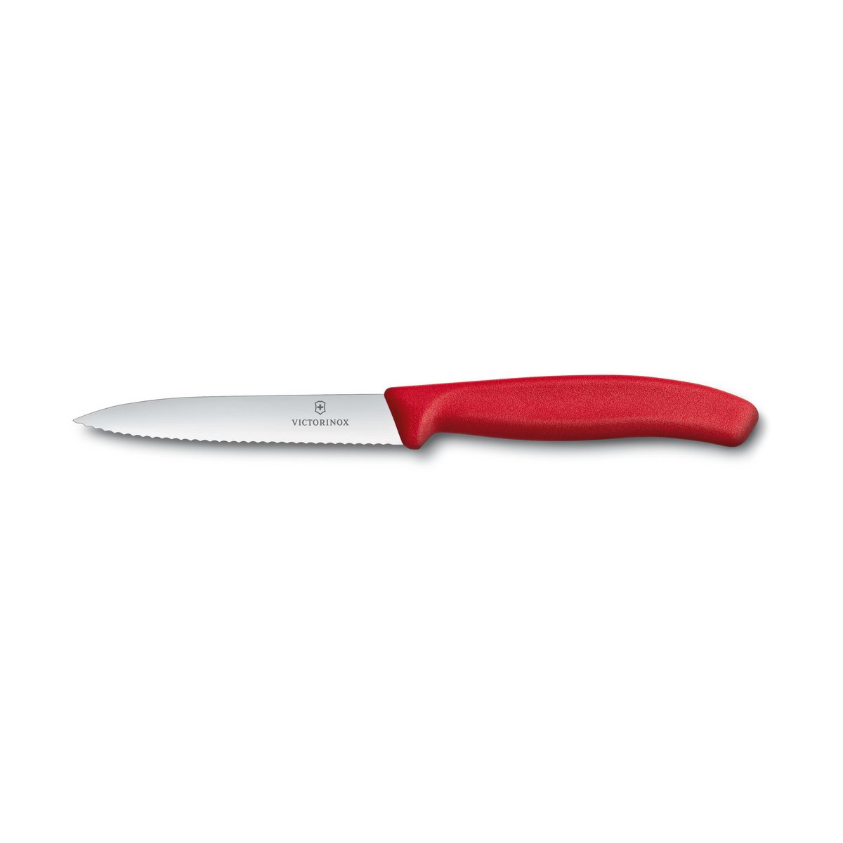 Victorinox Victorinox grønnsak- & skrellekniv bølgetannet 10 cm Rød
