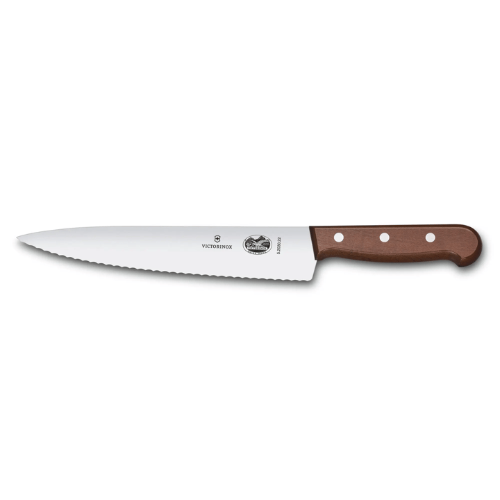 Victorinox kokkekniv bølgetannet 22 cm, Furu Victorinox