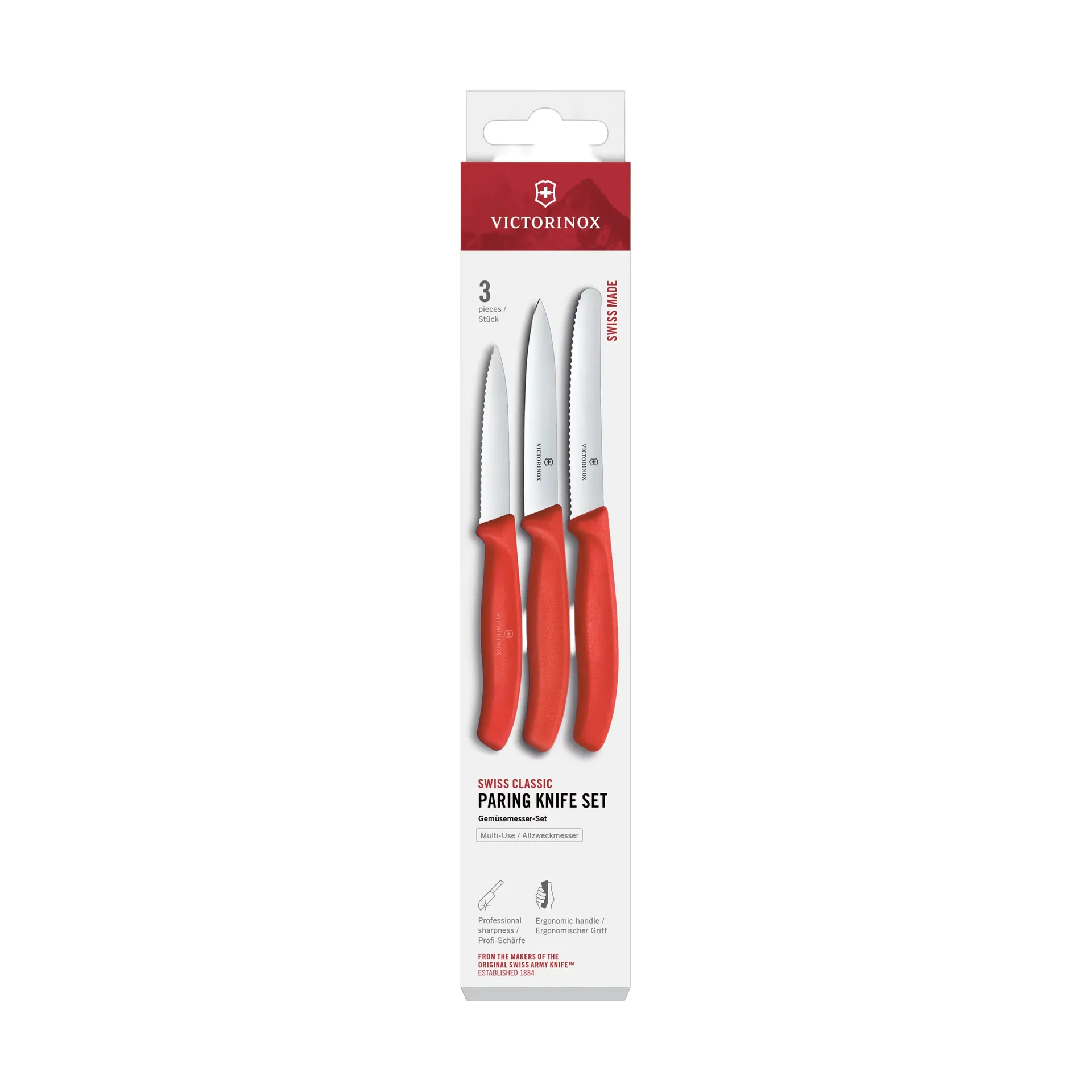 Victorinox Swiss Classic skrelleknivsett 3-deler, Svart Victorinox