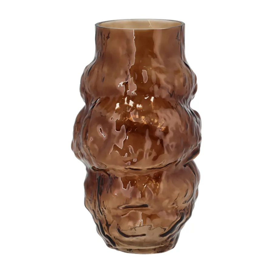 Baks glassvase Ø17,5 cm, Brun Villa Collection