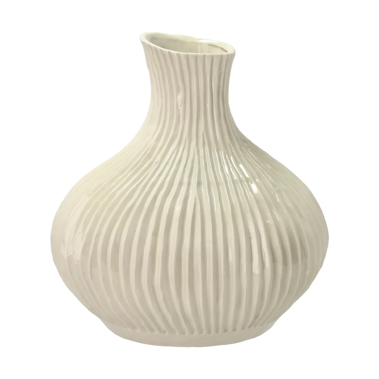 Villa Collection Eik vase 28xØ27 cm Kremhvit