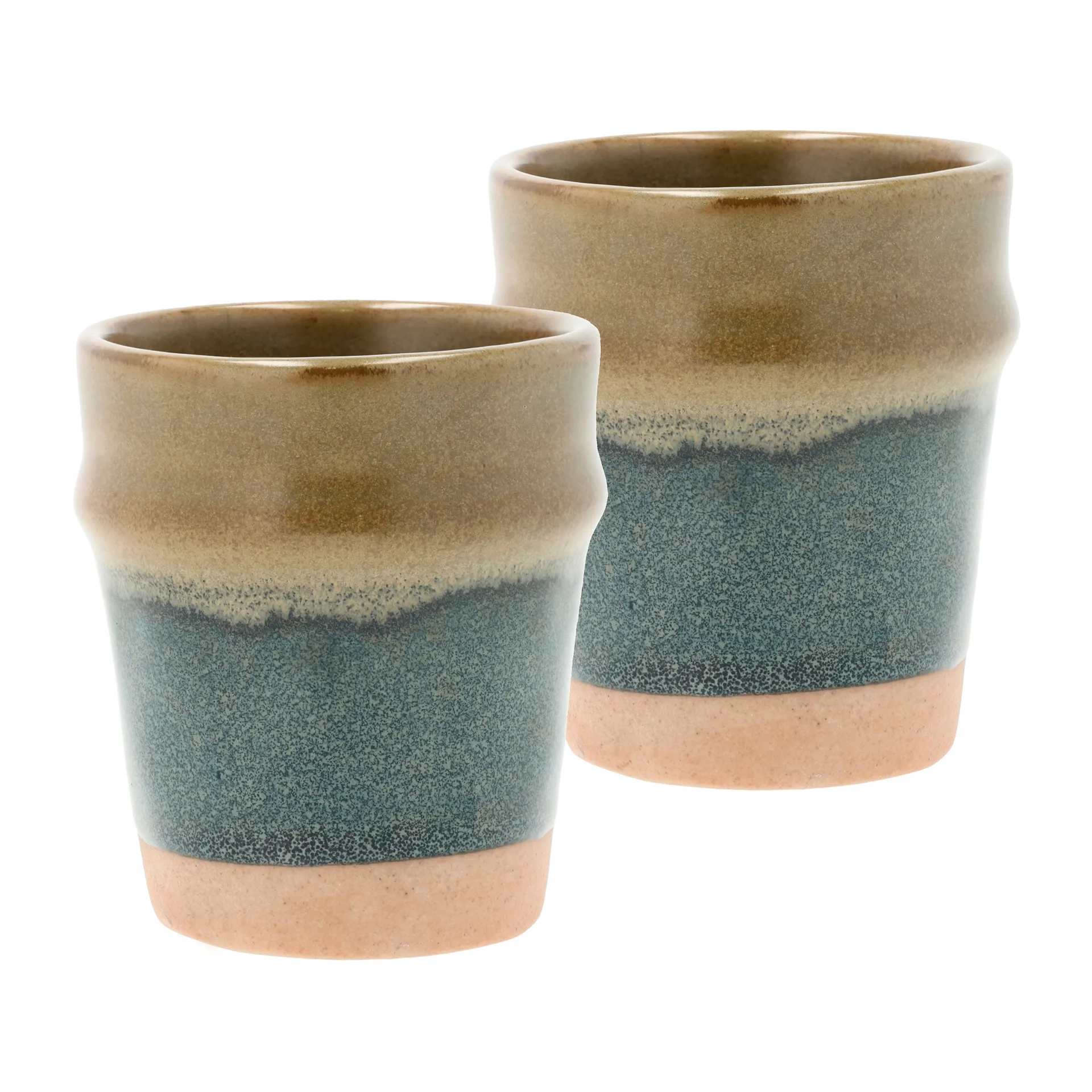 Evig espressokopp 10 cl 2-pakning, Blå-brun Villa Collection
