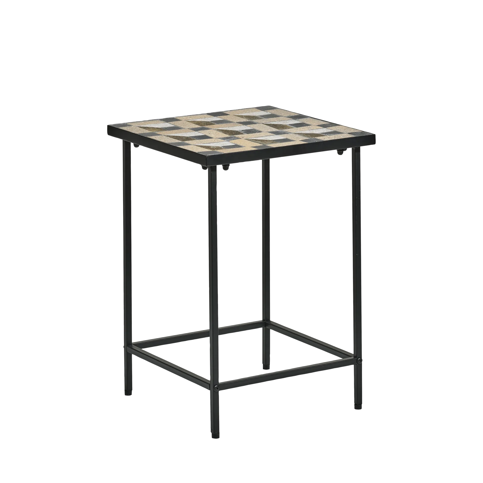 Karv sidebord 38x38 cm, Svart Villa Collection