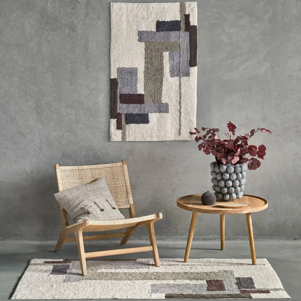 Laerk gulvteppe, Grå/offwhite, 70x110 cm Villa Collection