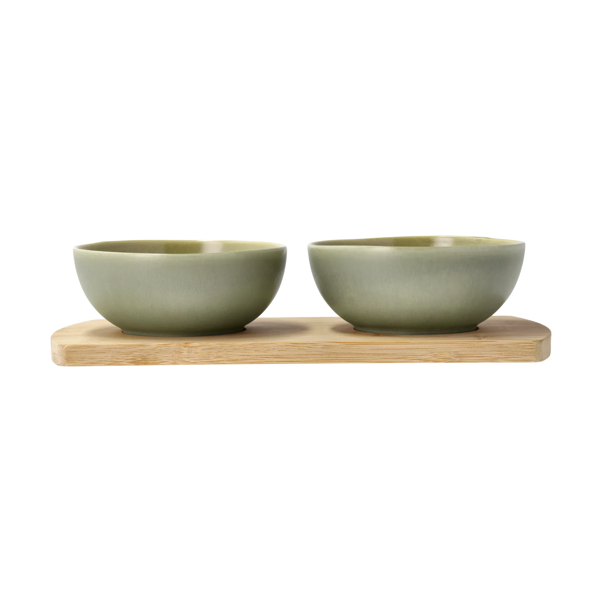 Shoku bambusbrett med 2 skåler, Pure Green Villa Collection