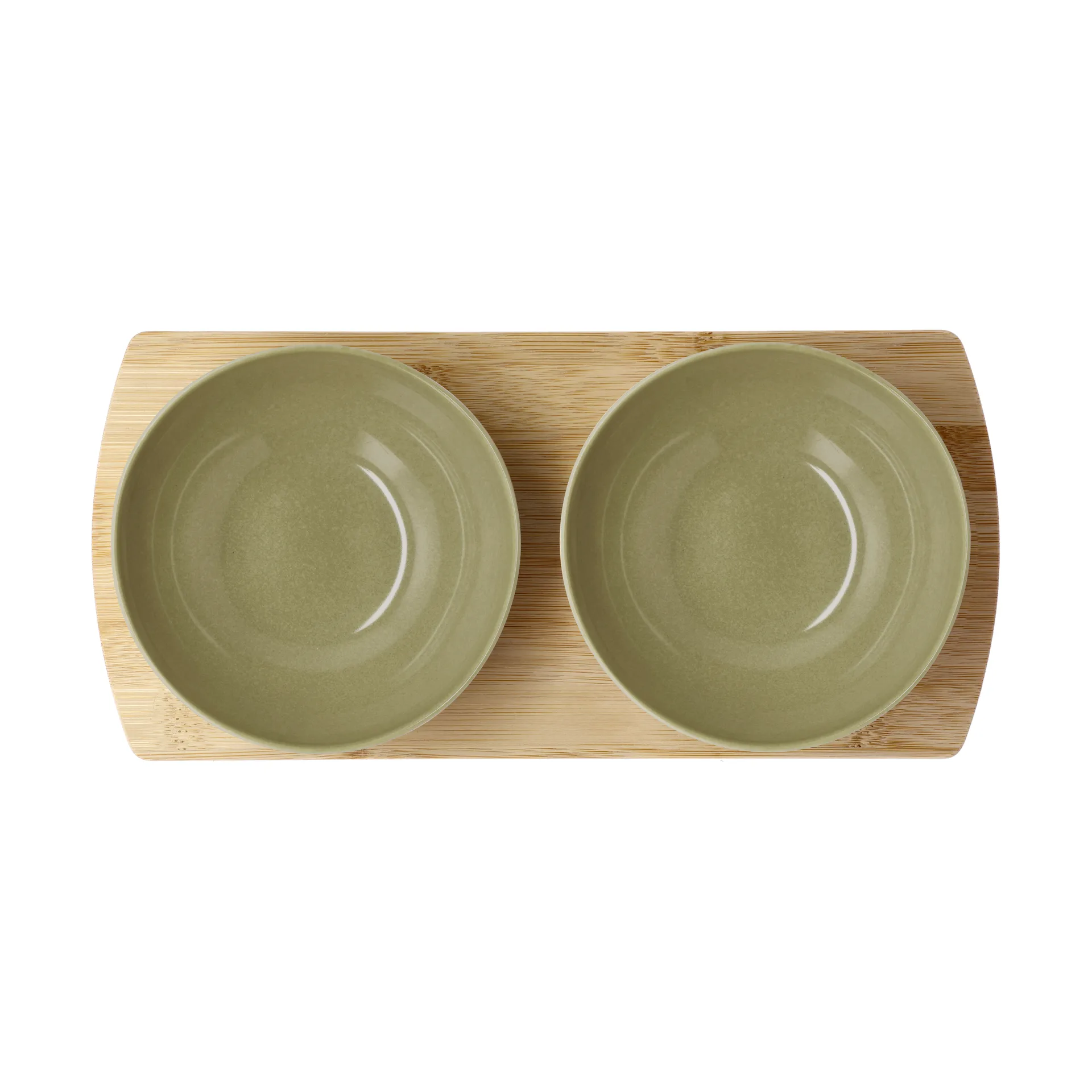 Shoku bambusbrett med 2 skåler, Pure Green Villa Collection