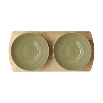 Shoku bambusbrett med 2 skåler - Pure Green - Villa Collection