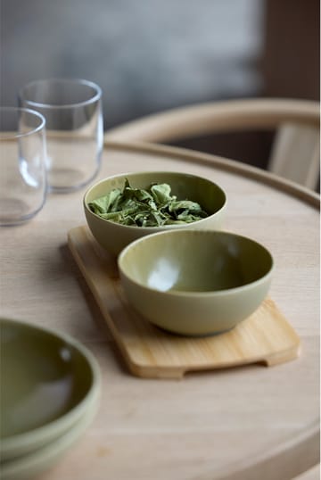 Shoku bambusbrett med 2 skåler - Pure Green - Villa Collection