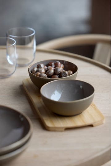 Shoku bambusbrett med 2 skåler - Warm Brown - Villa Collection