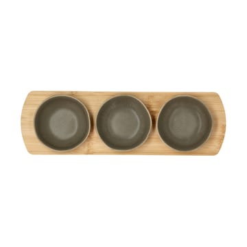 Shoku bambusbrett med 3 skåler - Warm Brown - Villa Collection