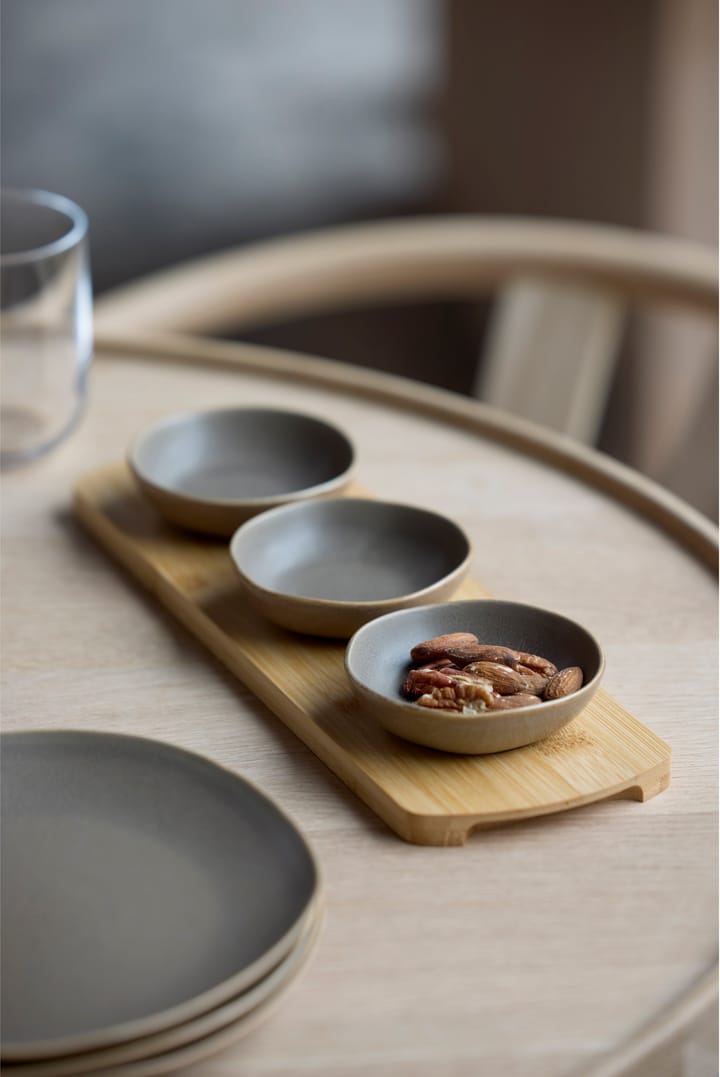 Shoku bambusbrett med 3 skåler, Warm Brown Villa Collection