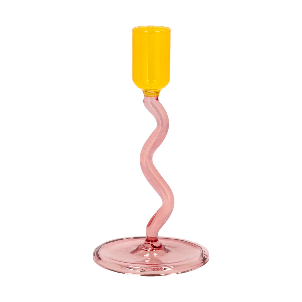 Villa Collection Styles lysestake 15,3 cm Pink-yellow