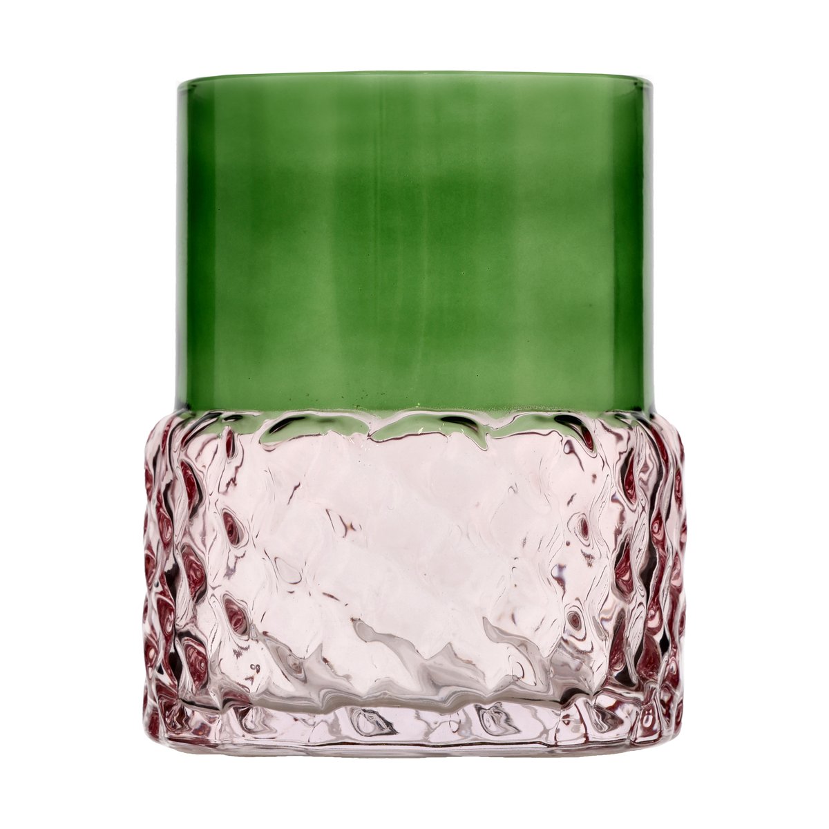 Villa Collection Styles telysholder Ø7,7x10 cm Grønn-rosa