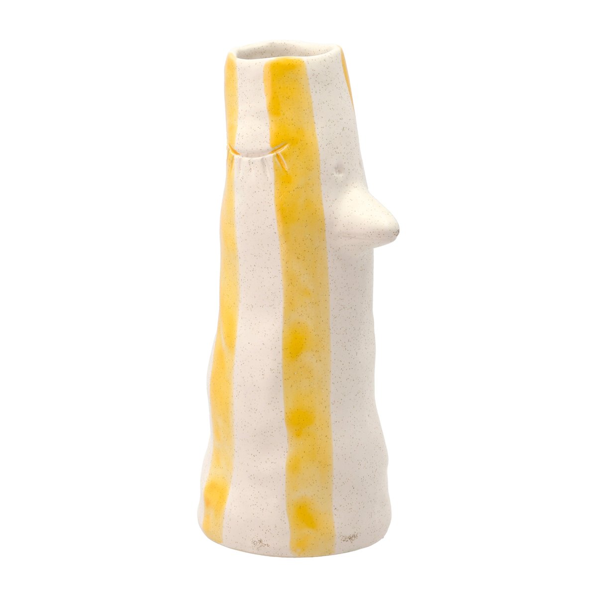 Villa Collection Styles vase med nebb og øyevipper 26 cm Yellow