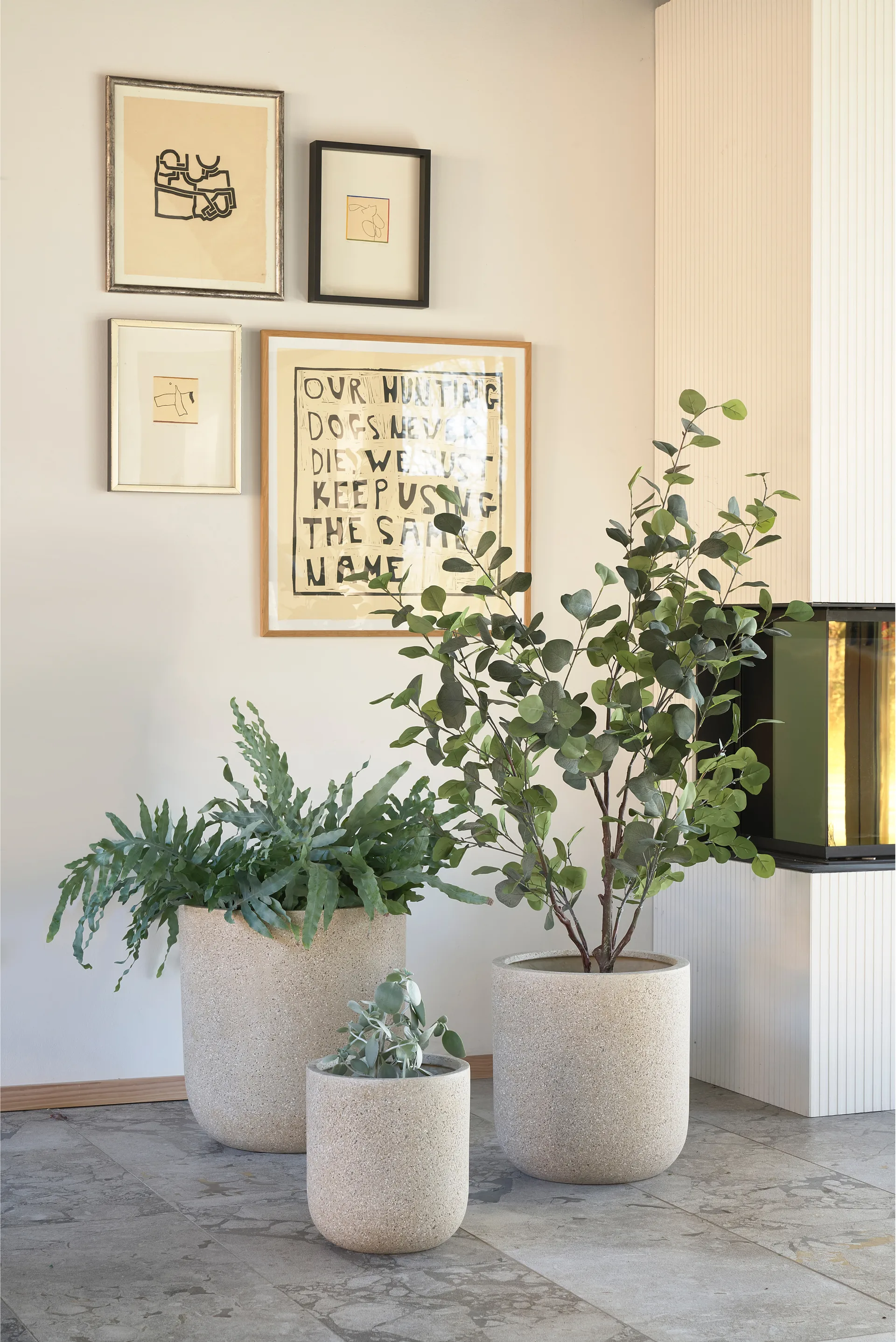 Thum pottesett nature 2 stk, Ø27 cm-Ø37 cm Villa Collection