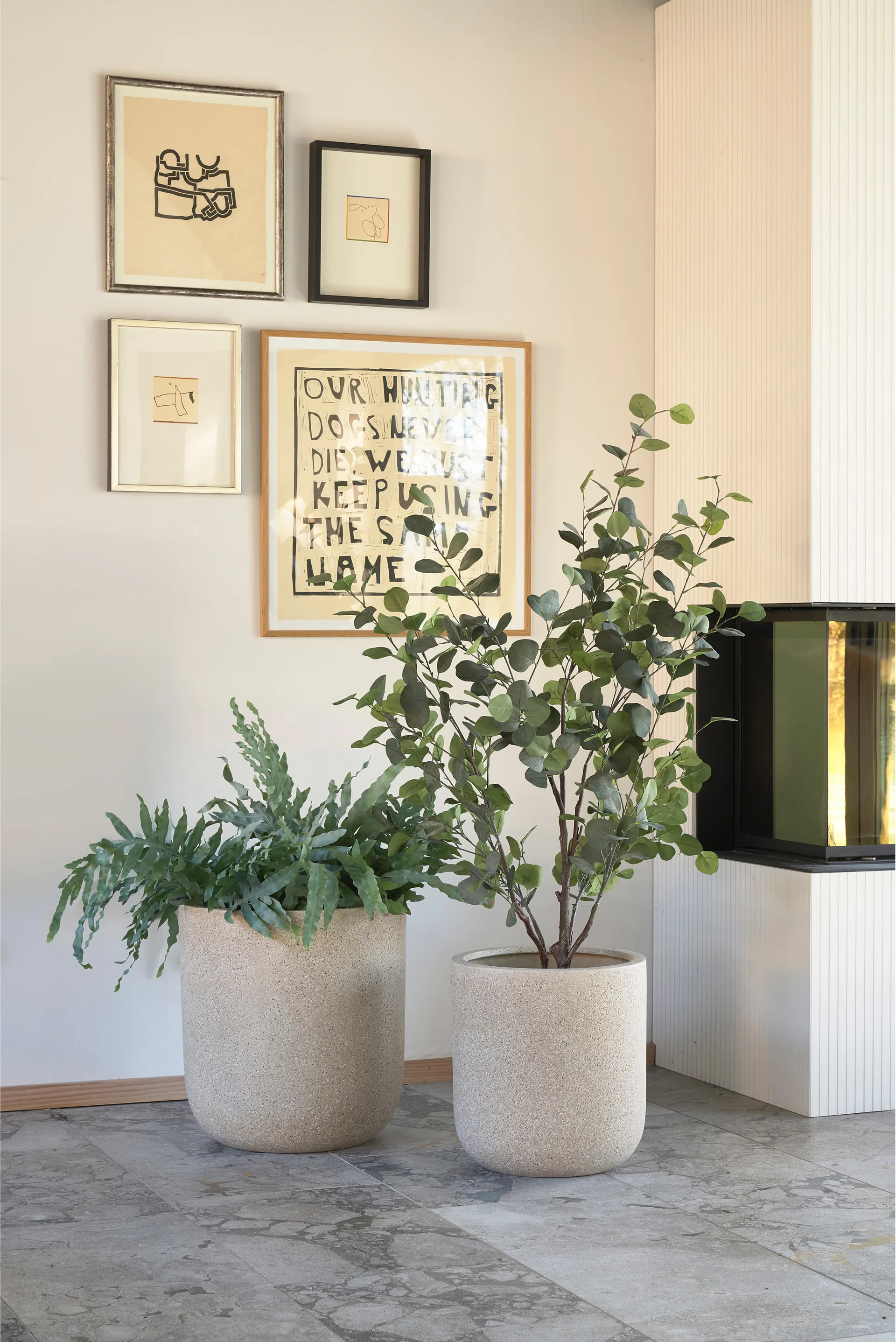 Thum pottesett nature 2 stk, Ø27 cm-Ø37 cm Villa Collection