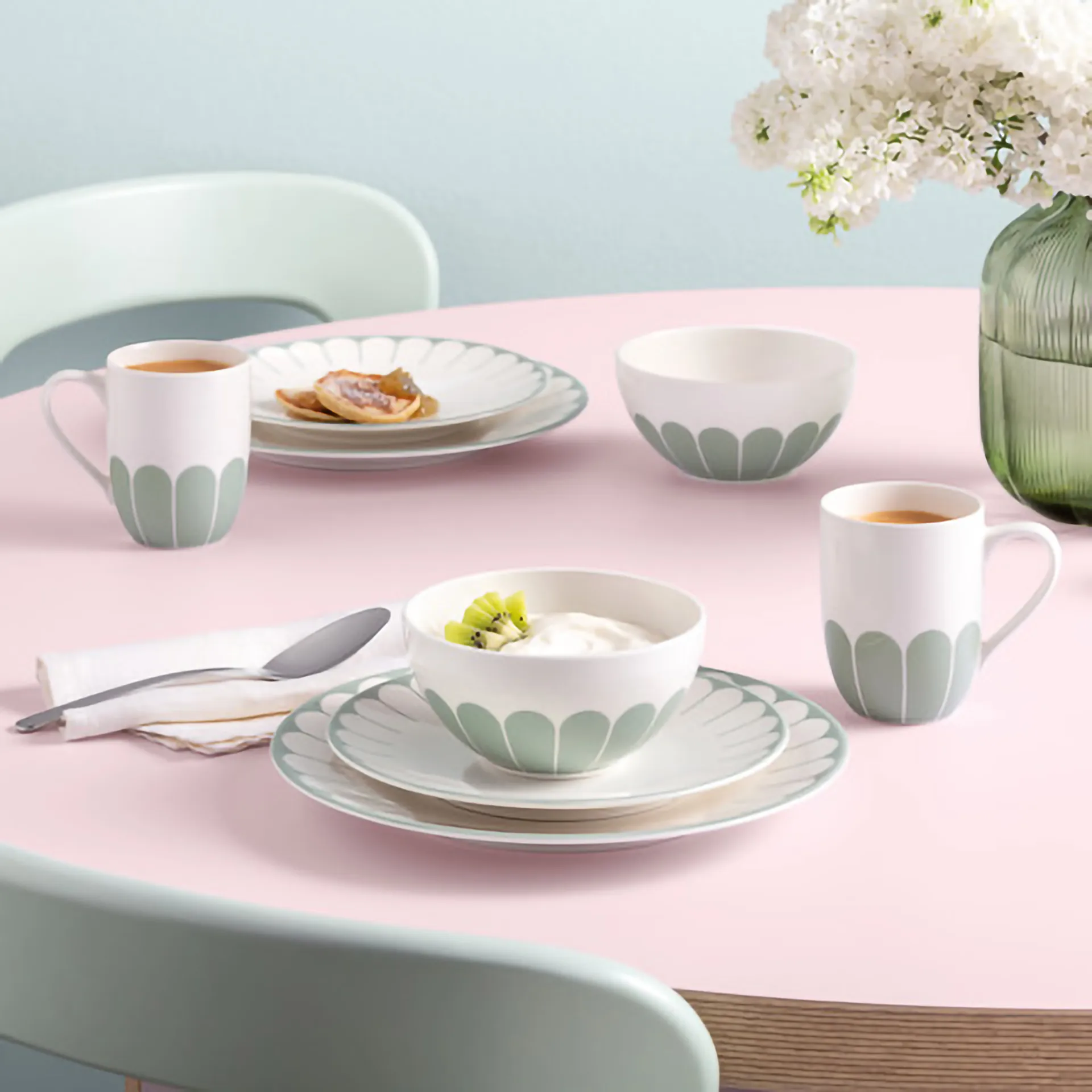 Fleur frokostbolle 43 cl, White-green Villeroy & Boch