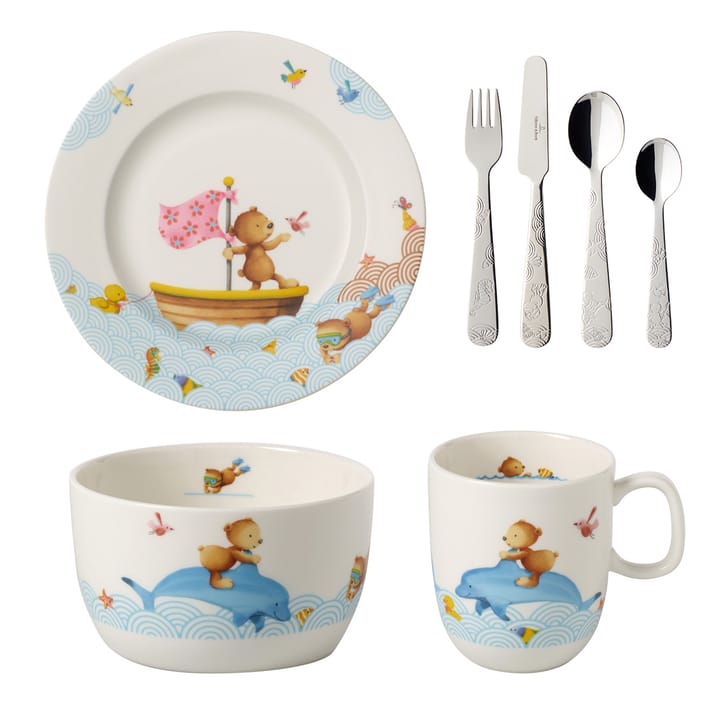 Happy as a Bear barneservise og bestikk - 7 deler - Villeroy & Boch