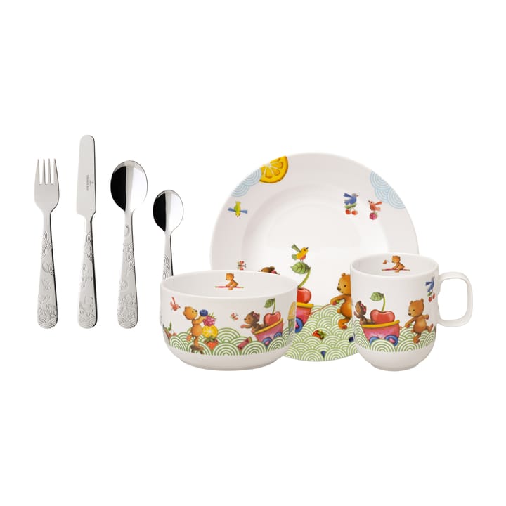 Hungry as a Bear barneservise og bestikk, 7 deler Villeroy & Boch