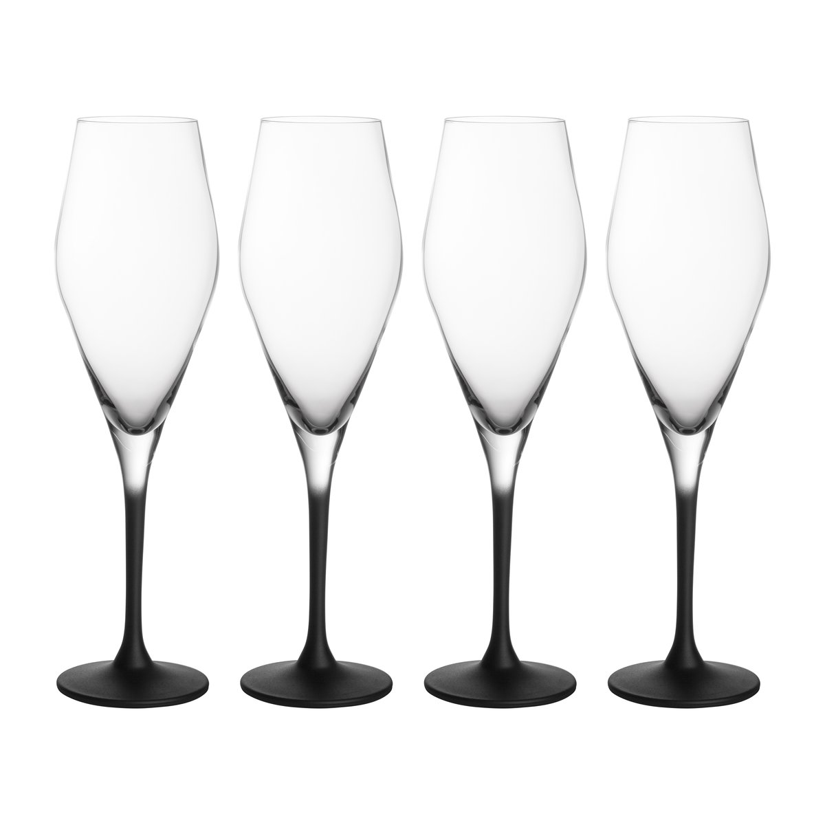 Villeroy & Boch Manufacture Rock champagneglass 26 cl, 4-pk Klar-svart